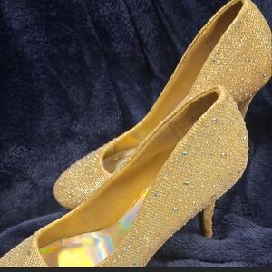Sparkling Gold Women's Heels